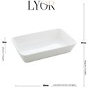 Ver imagem 6 de Refratário de Porcelana 26x17cm Travessa Branca Assadeira Retangular Gratinados Sobremesas Línea