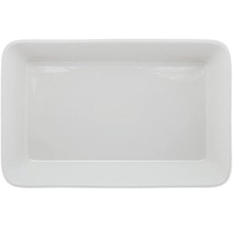 Refratário de Porcelana 26x17cm Travessa Branca Assadeira Retangular Gratinados Sobremesas Línea - 5 Refratário de Porcelana 26x17cm Travessa Branca Assadeira Retangular Gratinados Sobremesas Línea - 5
