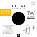 Ver imagem 2 de Balizador Pedri Led Embutir Redondo para Escada Piso Solo 1w