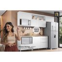 Ver imagem 5 de Módulo Cozinha Nesher Marquesa Armário C/ 1 Porta Basculante Ripada e Nicho 120cm Nature - Nesher