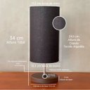 Ver imagem 3 de Kit 2 Abajur Luminaria de Mesa Redondo Interruptor Ref 84 Decoração Casa Sala Quarto Escritório