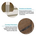 Ver imagem 6 de Armário de Cozinha com Balcão para Pia 8 Portas 5 Gavetas Pérola 100% Mdf Vidro Reflecta Amêndoa/off
