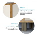 Ver mais imagens de Armário de Cozinha com Balcão para Pia 8 Portas 5 Gavetas Pérola 100% Mdf Vidro Reflecta Amêndoa/off