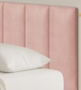 Ver imagem 5 de Cabeceira Veludo Rosa Modular 60x20 P/ Cama King 10 Peças