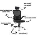 Ver imagem 7 de Cadeira para Escritório Ergonômica Modelo Presidente Oc 300 Cor Preto com Nr-17