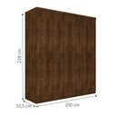 Ver imagem 4 de Guarda Roupa Casal Gaia 6 Portas de Bater 3 Gavetas Malbec Framar