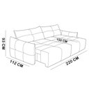 Ver imagem 6 de Sofá 3 Lugares Retrátil Reclinável 220cm Moris L06 Couro Bege Areia - Lyam Decor