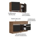 Ver imagem 5 de Armário de Cozinha Compacta 150cm Rustic/Preto Glamy Madesa 01