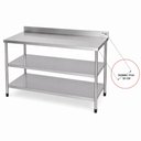 Ver imagem 2 de Mesa Lisa - Dois Planos Inferiores - 1900x500 | Aço Inox 430