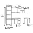 Ver imagem 5 de Cozinha Modulada 6 Módulos Composição 8 Preto/Cinza - Lumil Móveis