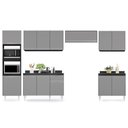 Ver imagem 7 de Cozinha Modulada 6 Módulos Composição 8 Preto/Cinza - Lumil Móveis