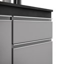 Ver imagem 4 de Cozinha Modulada 6 Módulos Composição 8 Preto/Cinza - Lumil Móveis