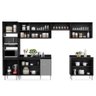 Cozinha Modulada 6 Módulos Composição 8 Preto/Cinza - Lumil Móveis - 3