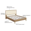 Ver imagem 4 de Cama Queen 172cm com Cabeceira em Palhinha Oslo Artesano