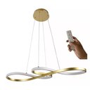 Ver imagem 1 de Lustre Led 45w Moderno Unlimited Dourado C/ Controle 75cm