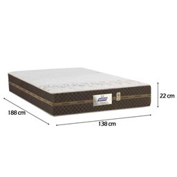 Cama Box Casal Colchão Molas Flora Gazin + Box Sintético 52x138x188 Branco - 8