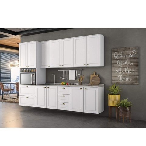 Cozinha Americana Completa Modulada 5 Peças Branco