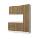 Ver imagem 2 de Armário de Cozinha Compacta 100% Mdf 190cm Branco/nogueira Celeste Kappesberg
