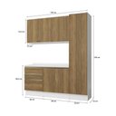 Ver imagem 4 de Armário de Cozinha Compacta 100% Mdf 190cm Branco/nogueira Celeste Kappesberg