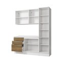 Ver imagem 3 de Armário de Cozinha Compacta 100% Mdf 190cm Branco/nogueira Celeste Kappesberg