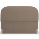 Ver imagem 3 de Cabeceira Cama Box Casal 140cm Lanna com Puff Recamier Doha W01 Bouclê Bege - Lyam Decor