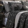 Jogo de Cama Solteiro Estampado Constelação Preto 3 Peças 100% Algodão 200 Fios - 1