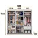 Ver imagem 2 de Guarda-roupa Casal 3 Portas 4 Gavetas Medelim Novo Horizonte Cor:branco