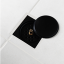 Ver imagem 4 de Kit Tampa Ralo Click 10x10 preto E Valvula Click 1 1/4 preta Pia Inox Para Banheiro Conjunto 2 Peças