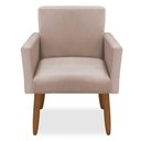 Ver imagem 5 de Kit 4 Poltronas Decorativa Nina Veludo Palha