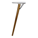 Ver imagem 4 de Mesa Jantar Redonda 90cm Branco MDF 3 Pés Palito 75cm Suporte V