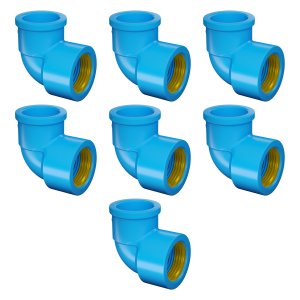 Kit Joelho 90 Sold Bch Latão 20x1/2 Fortlev - 7 Unidades