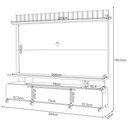 Ver imagem 4 de Estante Painel para Tv 70 Pol 200cm Ripado Artist H01 Off White/cinamomo - Mpozenato