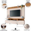 Ver imagem 3 de Estante Painel para Tv 70 Pol 200cm Ripado Artist H01 Off White/cinamomo - Mpozenato
