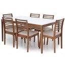 Ver imagem 2 de Mesa de Jantar Luna sem Vidro Mmj-as As-castanho Claro/off White Laca 1,35m