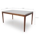 Ver imagem 1 de Mesa de Jantar Luna sem Vidro Mmj-as As-castanho Claro/off White Laca 1,35m