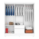Ver imagem 4 de Guarda Roupa Flash 2 e Armário Multiuso Viena Branco Brilho - Demóbile