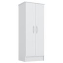 Ver imagem 3 de Guarda Roupa Flash 2 e Armário Multiuso Viena Branco Brilho - Demóbile