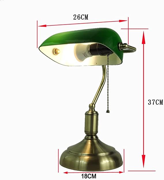 Luminária Inglesa Banqueiro Bronze Envelhecido/Verde - 4