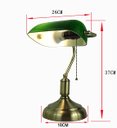 Ver imagem 4 de Luminária Inglesa Banqueiro Bronze Envelhecido/Verde
