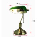 Ver imagem 4 de Luminária Inglesa Banqueiro Bronze Envelhecido/Verde