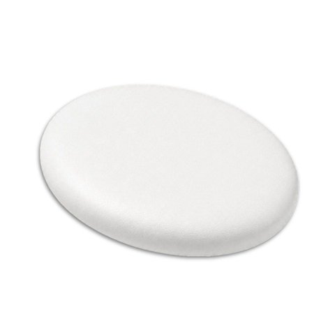Assento Avulso Banco Banqueta Cadeira Redondo 35cm Diâmetro Almofadado:Branco