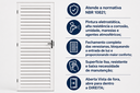 Ver imagem 3 de Porta de Giro Alumínio Alumasa - Branca 80x2.10 cm Direita