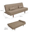 Ver imagem 5 de Sofá Cama Silver 3 Lugares Linho Capuccino 1,92