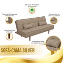 Ver imagem 6 de Sofá Cama Silver 3 Lugares Linho Capuccino 1,92