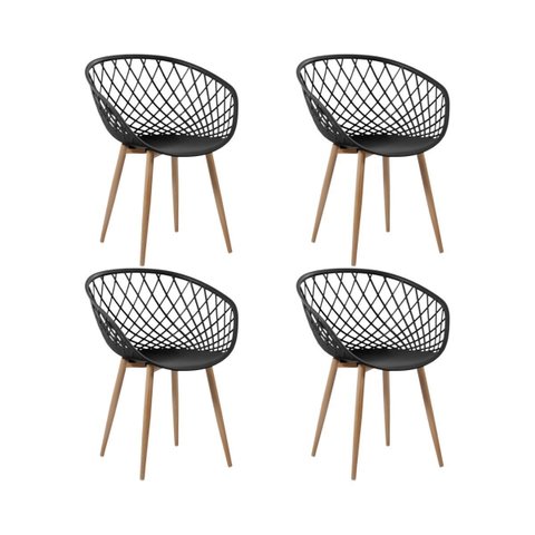 Cadeira Clarice Nest Wood com Apoio de Braço - Preto - 4