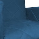 Ver imagem 4 de Poltrona Klara Suede Azul Royal Base Metálica Cobre - Vallisa Decor