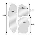 Ver imagem 3 de Kit 3 Espelhos Design Moderno Orgânico sem Moldura Elegante