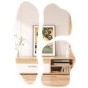 Ver imagem 1 de Kit 3 Espelhos Design Moderno Orgânico sem Moldura Elegante