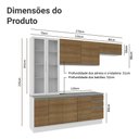 Ver imagem 4 de Armário de Cozinha Completa 270cm Branco/rustic Glamy Madesa 16