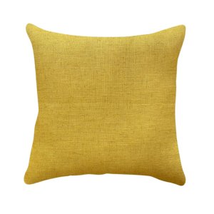 Capa de Almofada Lisa Linho Amarelo 50x50cm